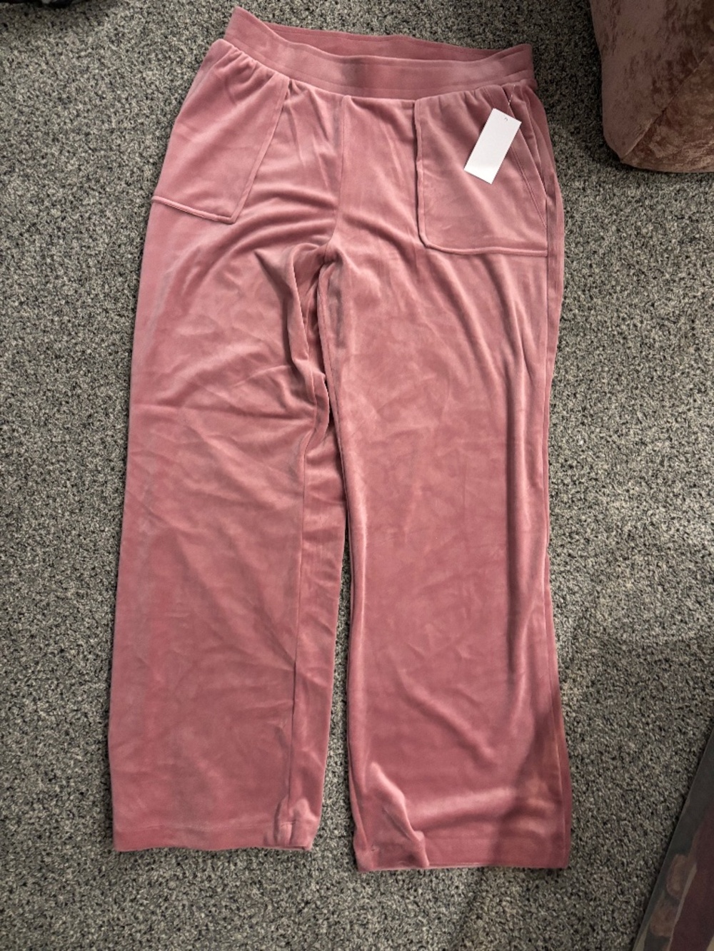 Cable and gauge pink sweatpants velvet large nwt